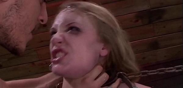  Nubile blonde Jayden Rae dominated by big cock in bondage